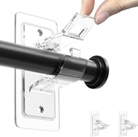 No Drill Curtain Rod Brackets