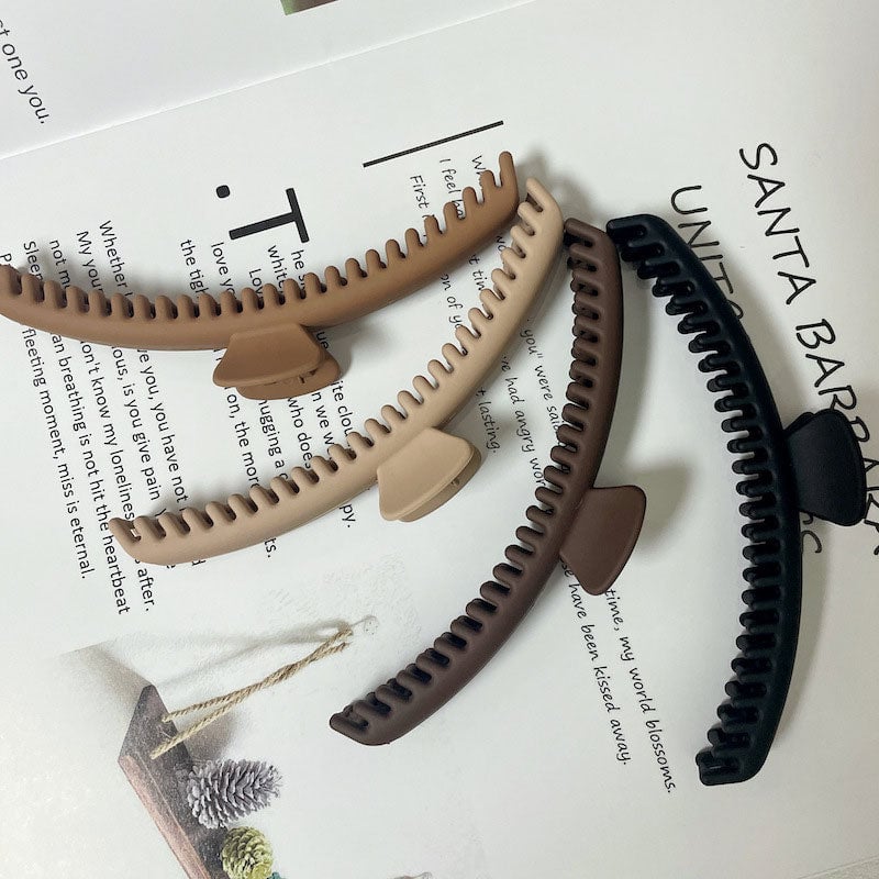 Elegant Frosted Gripper Hair Clips for Women
