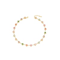 Heart Shaped Colorful Zirconia Necklace