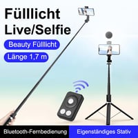 6 in 1 selfie stick mit fülllicht