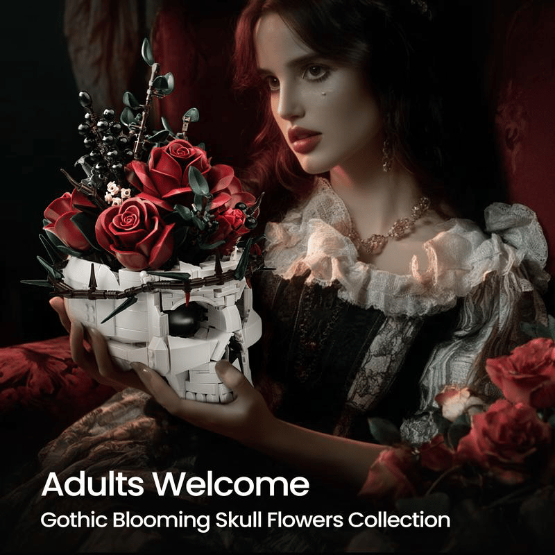 Skull and rose jigsaw puzzle