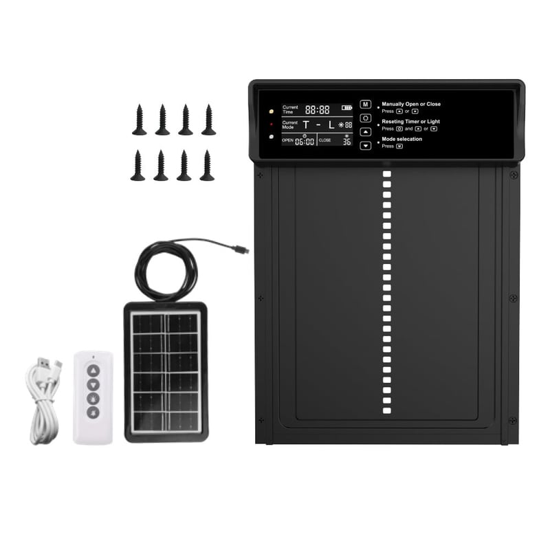 Sakerplus Automatic Chicken Coop Door Solar Powered