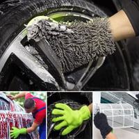 Double-sided five-finger car wash gloves