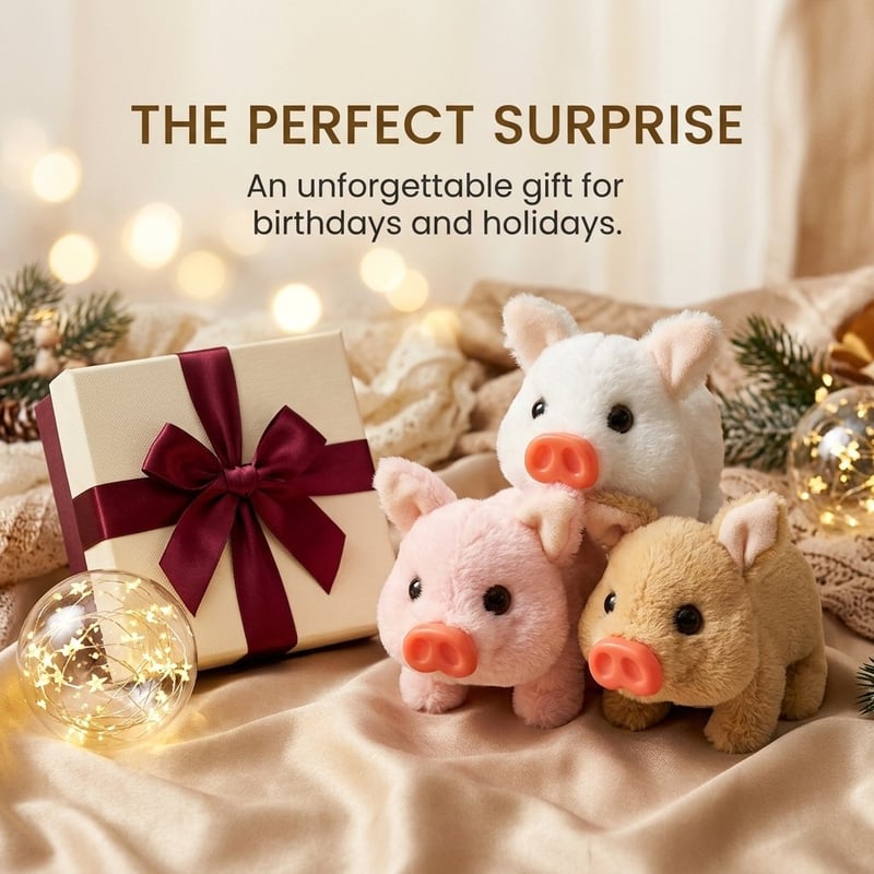 Interactive Joyful Plush Companion Pig