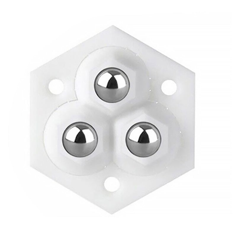 360° rotating three-ball caster