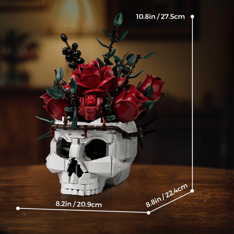 Skull and rose jigsaw puzzle