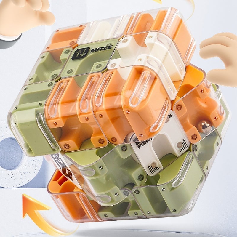 3D Rollende Bal Doolhof Kubus