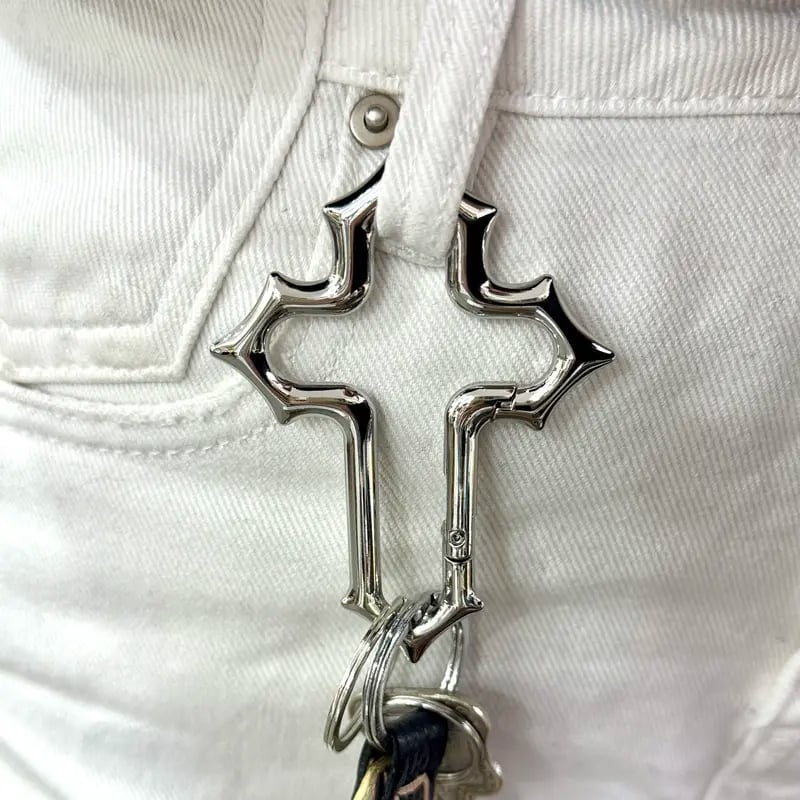 Gothic Cross Carabiner Keychain