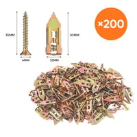 ⛏️Drywall Expansion Anchors + High Strength Zinc Screws Kit (Pack of 100)