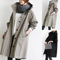 Wasserabweisende, lose Windjacke mit Kapuze