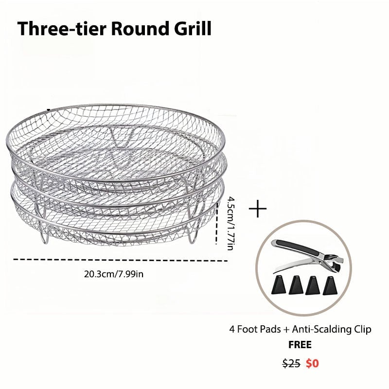 3-Layer Stackable Air Fryer Rack