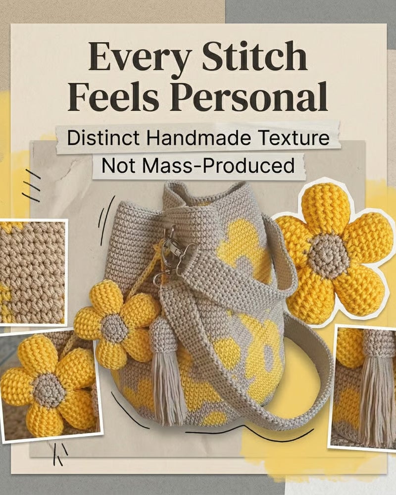 Crochet Flower Tote Bag