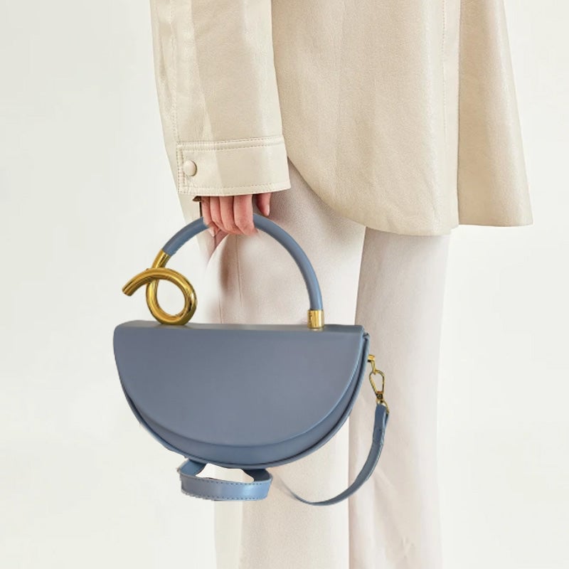 Bolso de mano de color liso de moda para mujer