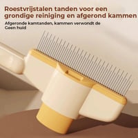 Zelfreinigende verzorgingsborstel voor huisdieren