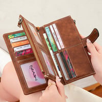 RFID Tri-fold Large Capacity Long Wallet