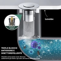 Filtro per scarico a pavimento in acciaio inox