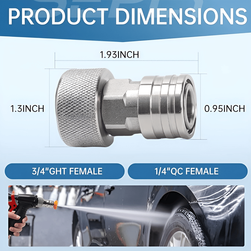 Stainless Steel Garden Hose Adapter