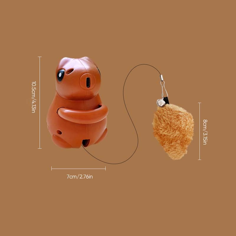 Rechargeable hanging squirrel cat toy