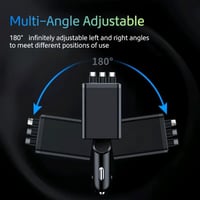 7-in-1 Universal Retractable Car Charger with Intelligent Voltage Display
