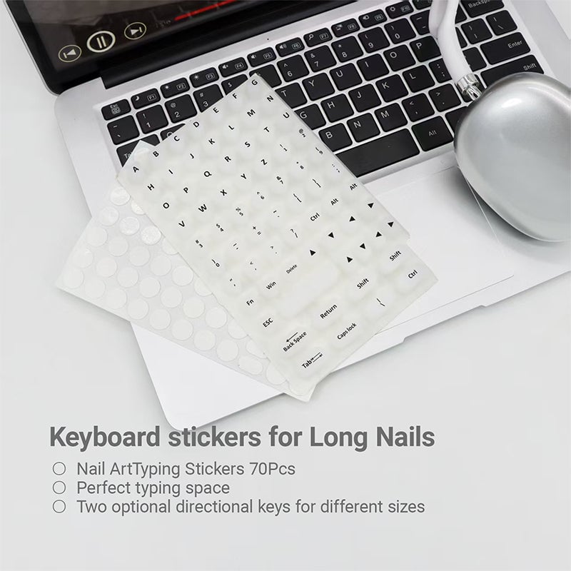 Long Nail Typing Keycap Enhancer Stickers