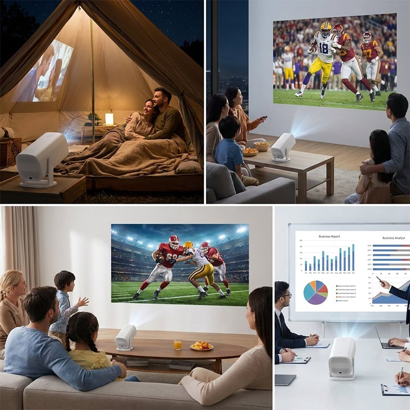 Sakerplus® Smart Rotatable Portable Mini Projector