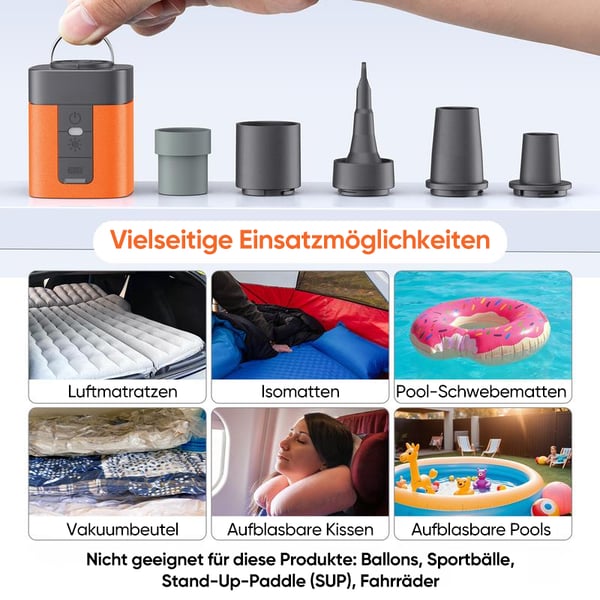 Kabellose Outdoor-Luftpumpe