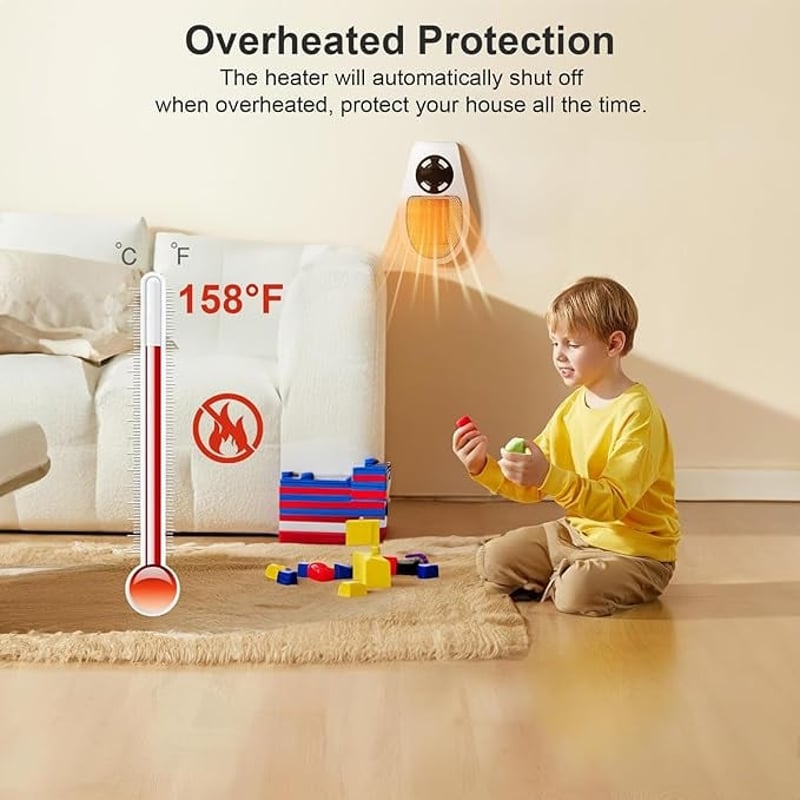 Sakerplus Wall Mounted Electric Space Heater