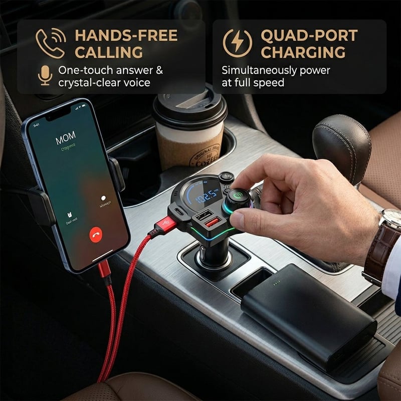 USB-C Bluetooth 5.4 Car Adapter