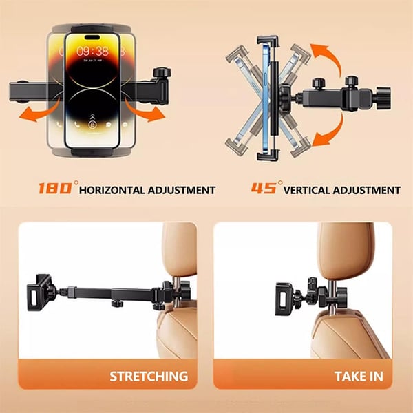 Car Headrest Tablet Holder