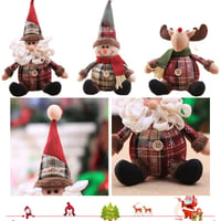 Christmas snowflake plaid doll