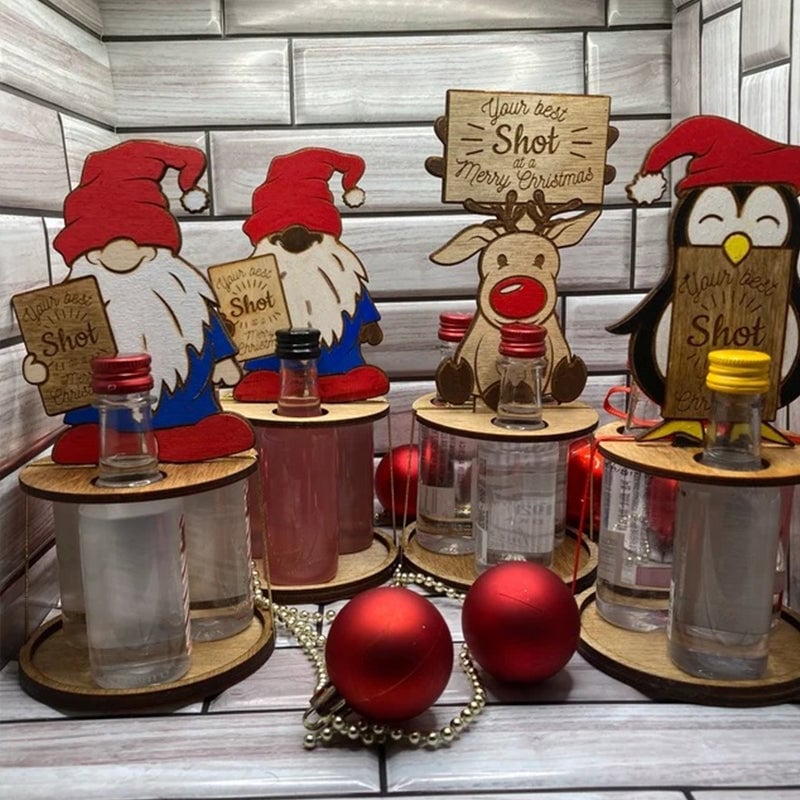 Weihnachts-Mini-Weinflaschenhalter