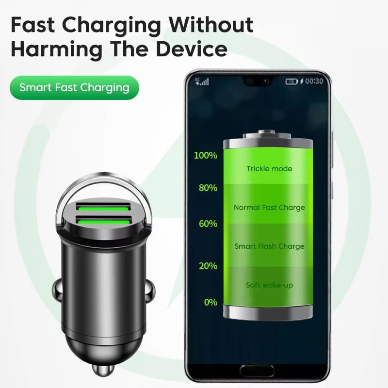Metal Pull-Ring Invisible Fast Car Charger
