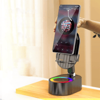 360° Adjustable Phone Stand with Built-in Bluetooth Speaker