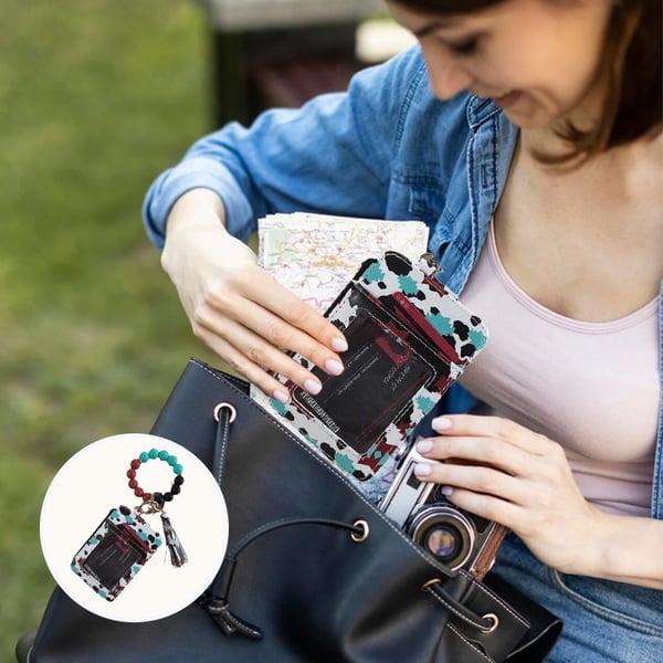 Upsell-Fashionable Silicone Keychain Wallet