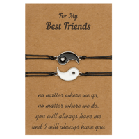 Tai Chi Yin and Yang Couple Bracelets