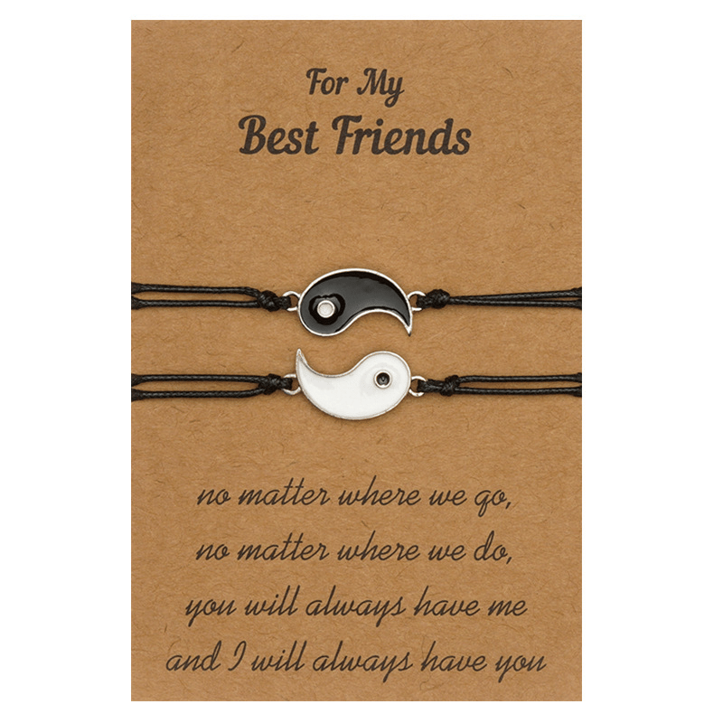 Tai Chi Yin and Yang Couple Bracelets