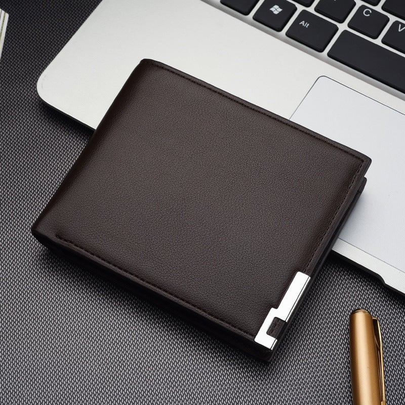 Kurze Brieftasche mit Eisenkante