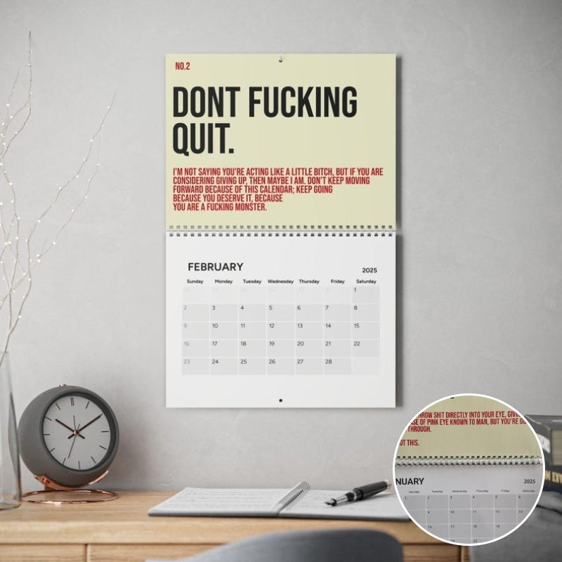 🤣The Year Of Your Fucking Year Calendar-Your Kick-Ass Motivational Calendar(2025)