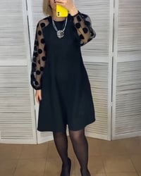 Elegant polka dot pattern dress