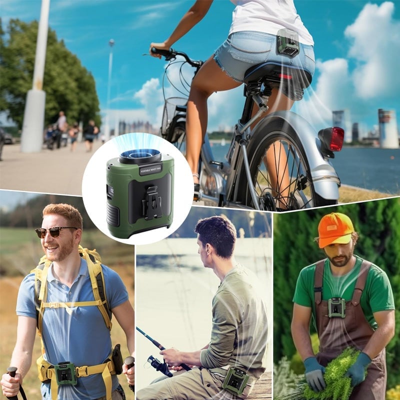 Wiederaufladbarer Clip-Ventilator für die Taille