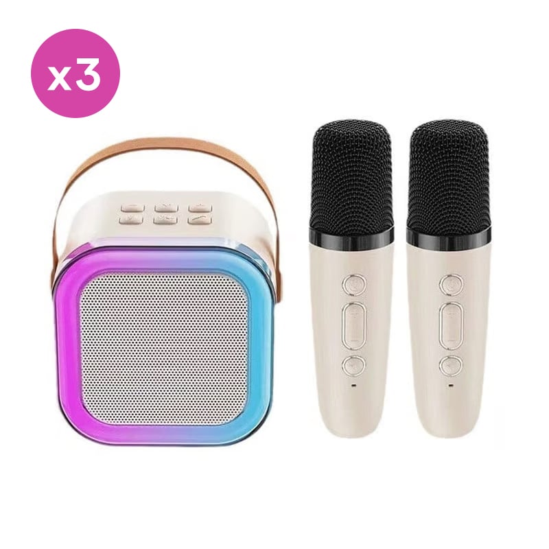 Mini Karaoke Machine with Wireless Microphones
