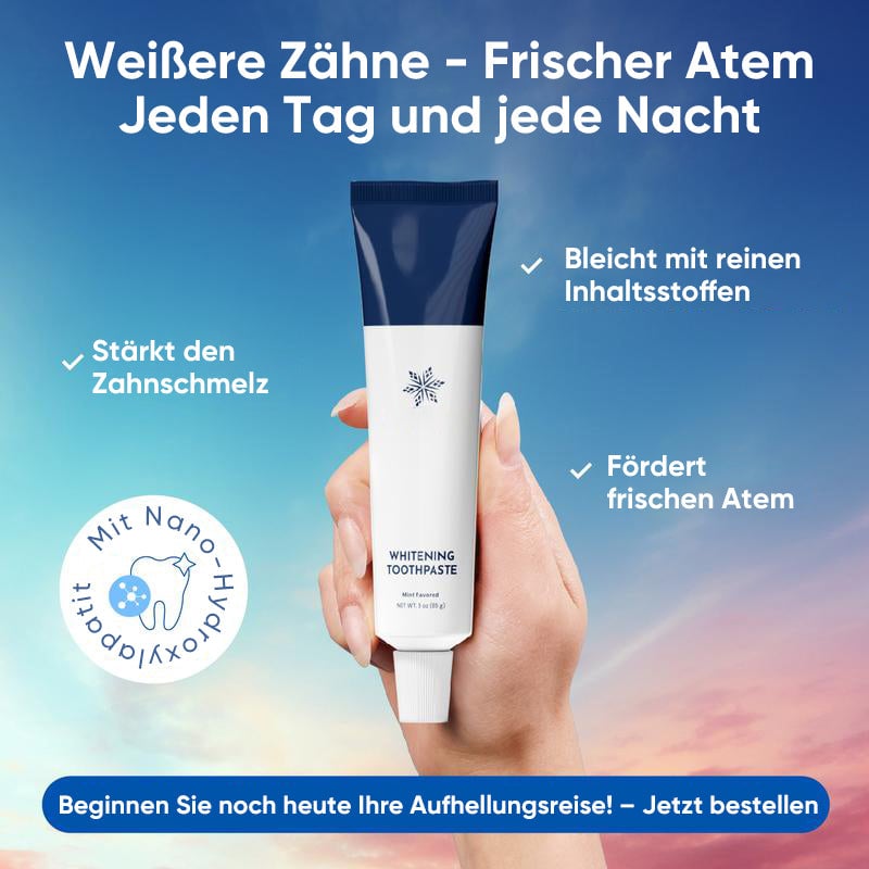Zahnpasta mit Nano-Hydroxyapatit und Kokosnuss zur Zahnaufhellung