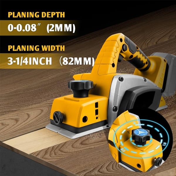 Sakerplus Cordless 3-Inch Electric Wood Planer