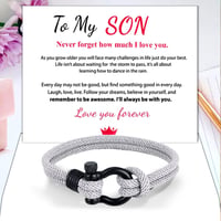 Love You Forever Nautical Braided Rope Bracelet - To My Son/Grandson