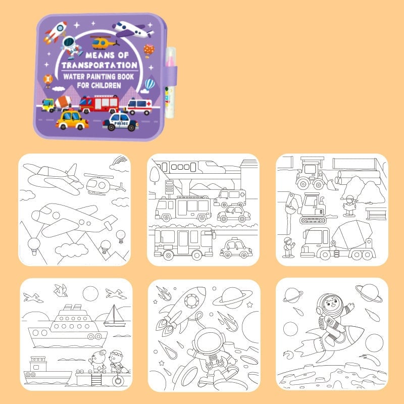 Kinder Cartoon Wasserfarben-Malbuch