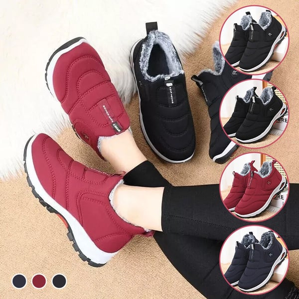 Couple's winter velvet and thick cotton shoes