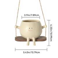 smiley schommel bloempot