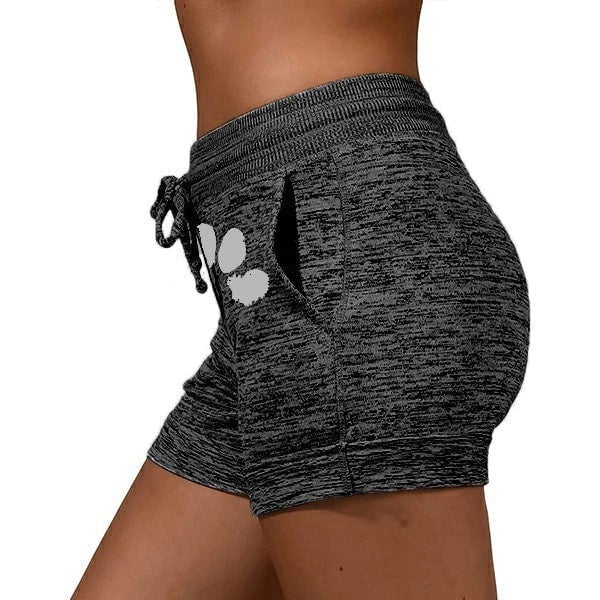 Women's Knitted Shorts With Paw Print