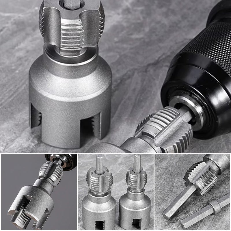 Integrated Internal & External Pipe Threading Tool