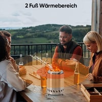 Sakerplus® Tragbare rauchfreie Tischfeuerstelle